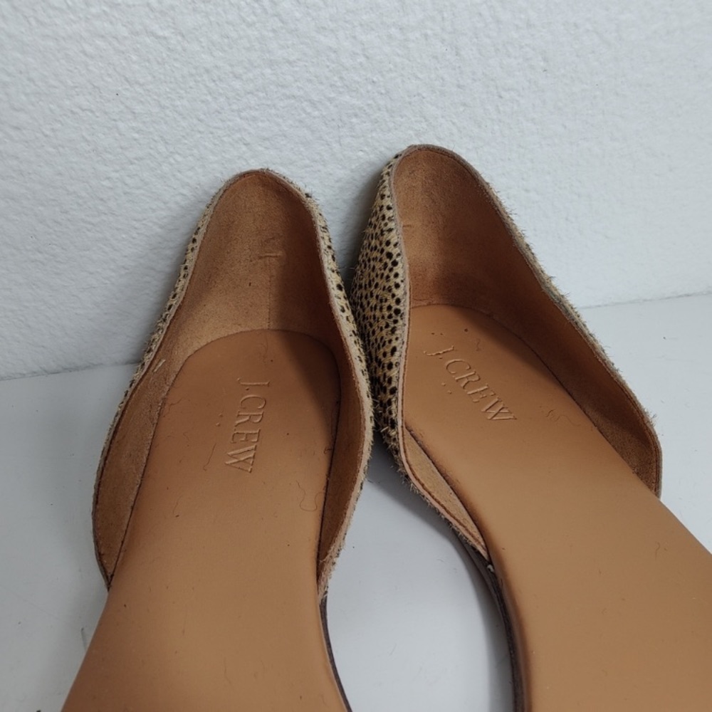 J. Crew d'Orsay Style Calf Hair Style Dotted Sandals Size 9 - Picture 8 of 9